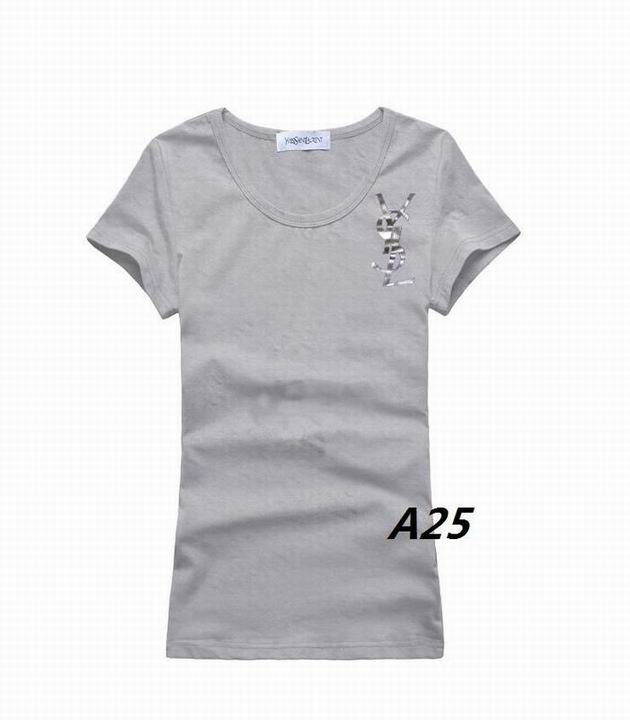 YSL short round collar T woman S-XL-094